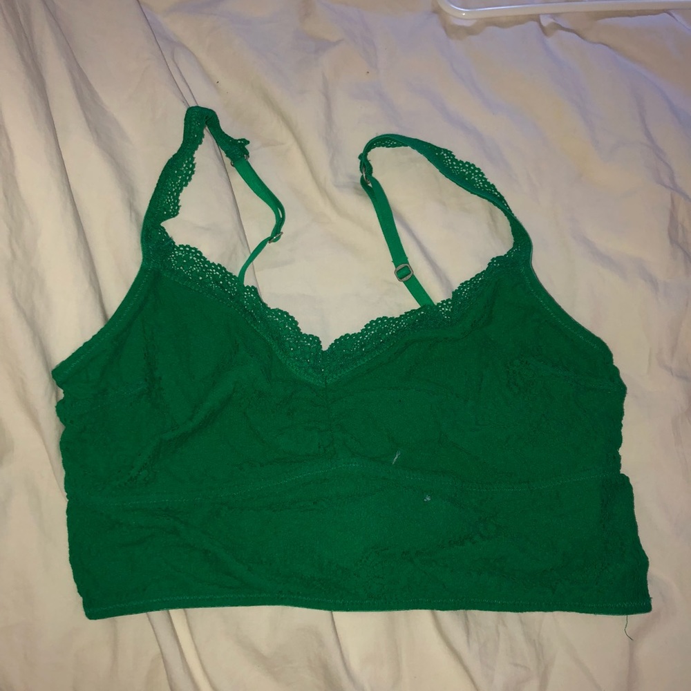Green crop top